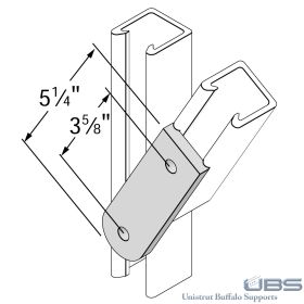 Fiberglass Unistrut Flat Swivel Plate Fitting - 20P-2528