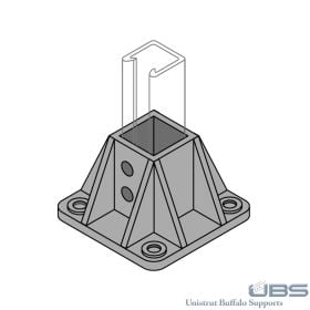 Fiberglass Unistrut Base Bracket 5" x 5" x 3" - 20PU-5853 (Options: 1-5/8")