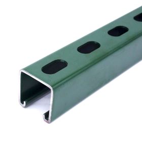 Unistrut P1000T-05GR: 1-5/8" x 1-5/8", 12ga Slotted Channel, Perma Green III Finish, 5 Feet