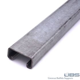 Unistrut P4100 Shallow Strut, 14 Ga, 10 FT, Plain - P4100-10PL (Options: Plain Carbon Steel, 10 Feet)