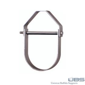 Unistrut P8411 PL Standard Clevis Hanger - P8411-PL (Options: Plain Carbon Steel, 6" Pipe)