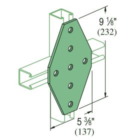 Unistrut P1950 EG Flat Bracket - P1950-EG (Options: Electro-Galvanized)