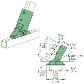 Unistrut P2815 GR Adjustable Brace Fitting - P2815-GR (Options: Perma Green? III)