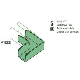 Powerstrut PS2802 Aluminum In Channel Joiner (90 Degree)