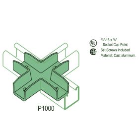 Powerstrut PS2803 Aluminum In Channel Joiner (Cross)