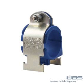 Cush a Nator Cool Blue Cushioned Pipe Clamps, Galvanized - HT08 (Options: 1/2" OD Tube)