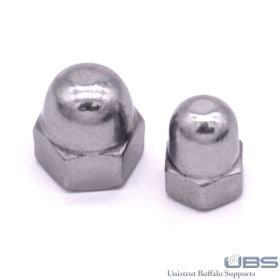Sanitary Tall Acorn Nuts for Food Grade Strut, Stainless - STAN500 (Options: 1/2" NC, Type 304 SS)