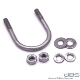 U-Bolt for Food Grade Strut, Stainless Steel - UB50 (Options: 1" EMT/Copper Tube)