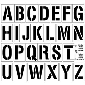 20 Inch Complete Alphabet Kit - 1/8 Inch (125 mil)