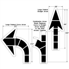 Large Federal Arrow Set - 1/8 Inch (125 mil)