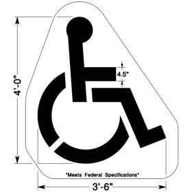 Large Handicap Symbol - 1/8 Inch (125 mil)