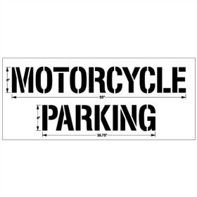 8 Inch Motorcycle Parking, on two lines -1/8 Inch (125 mil)