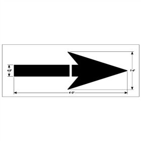 4` Federal Straight Arrow Stencil - 1/8 Inch (125 mil)