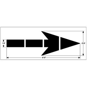 6` Federal Straight Arrow Stencil - 1/8 Inch (125 mil)