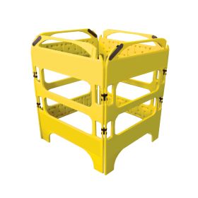 Yellow Safegate Mahhole Guard with 4 Sections, No Sheeting