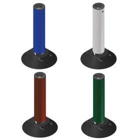 Airport Taxiway Marker, 24" White Post w/ Blue Reflective, Surface Mount *FAA Certified