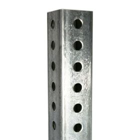 10 Gauge Telespar Square Mechanical Tubing with Holes - 21H12-24PG (Options: 24 Feet, Perforated Holes, 2-3/16")