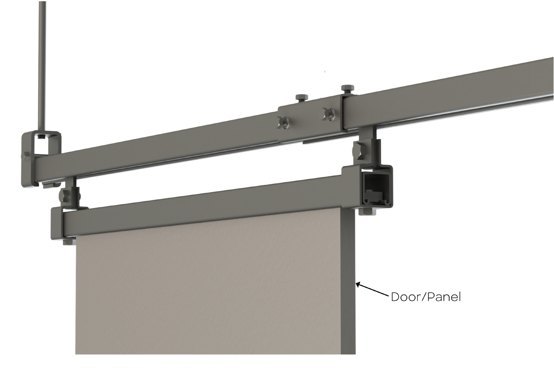 Sliding Door / Sliding Wall Applications for Curved Unistrut Track / Trolley Track