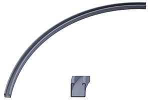 Unistrut Curved Track: Slot to Side