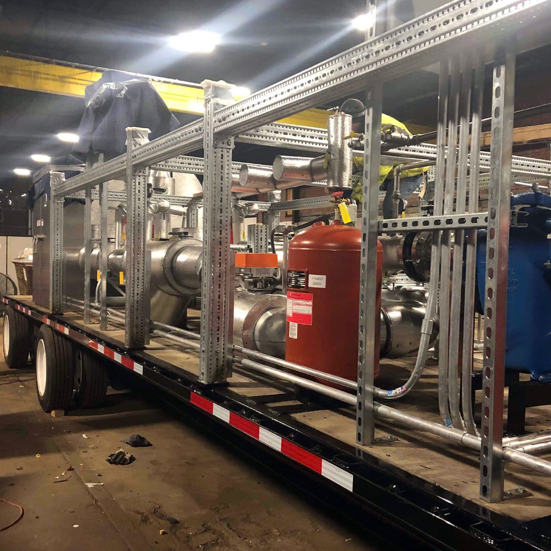 Sikla Equipment Skid design engineered for a local area mechanical and electrical contractor in Buffalo, NY by Unistrut Construction | Unistrut Buffalo Supports